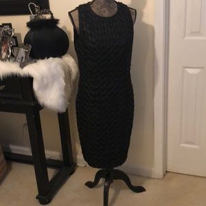Calvin Black Feather Dress Size 10